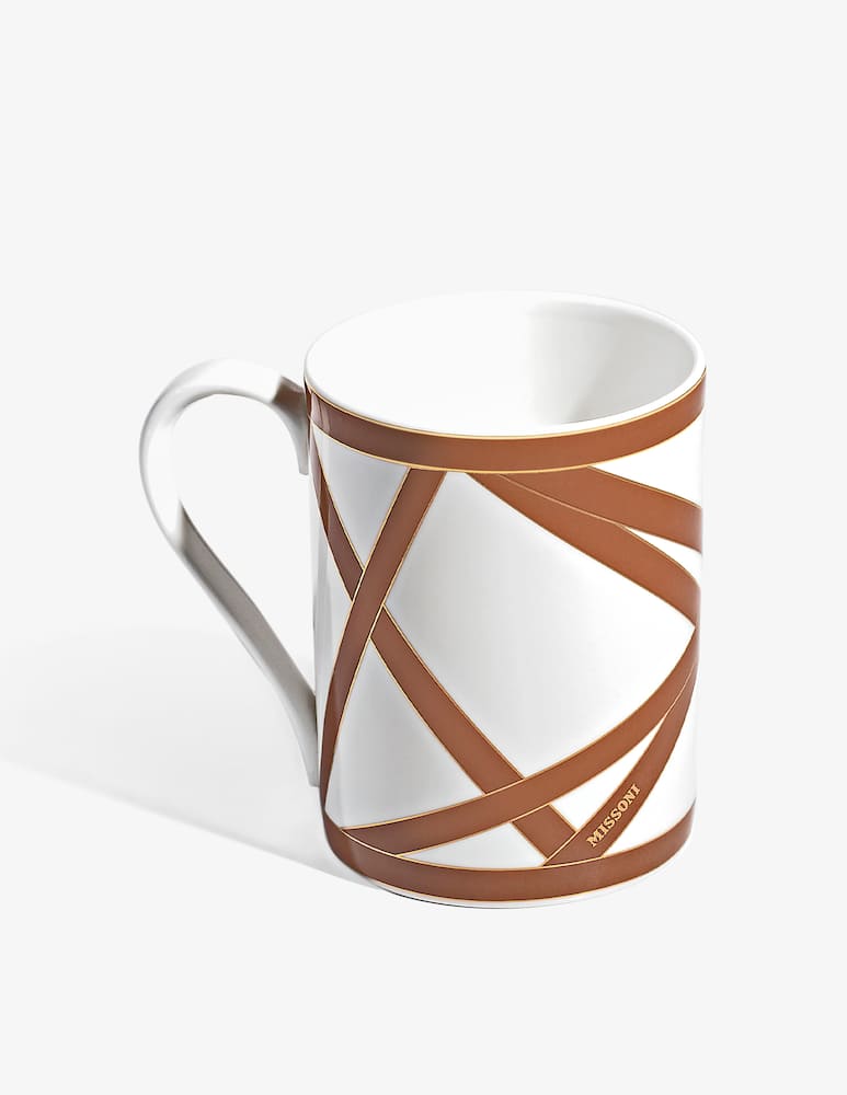 Missoni Home Nastri Beige Luxury Box Mug Cup - picture 1 Missoni Home Nastri Beige Luxury Box Mug Cup - picture 1