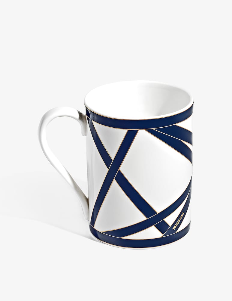 Missoni Home Nastri Blue Luxury Box Mug Cup - picture 1 Missoni Home Nastri Blue Luxury Box Mug Cup - picture 1
