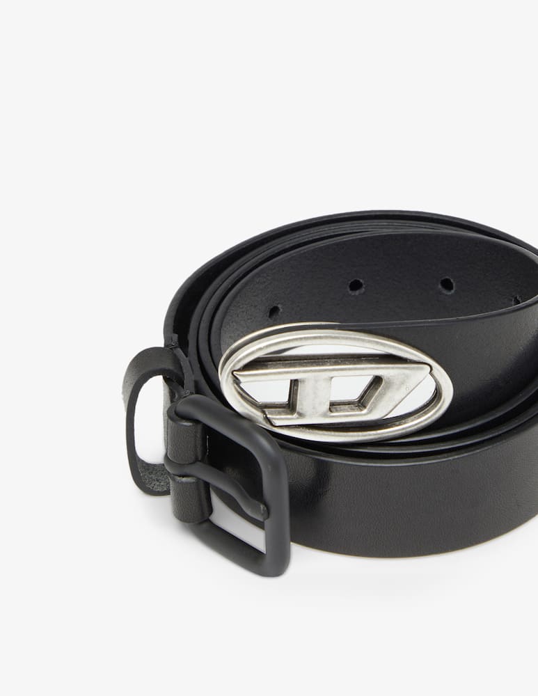 rinascente Diesel Cintura in pelle con logo Oval
