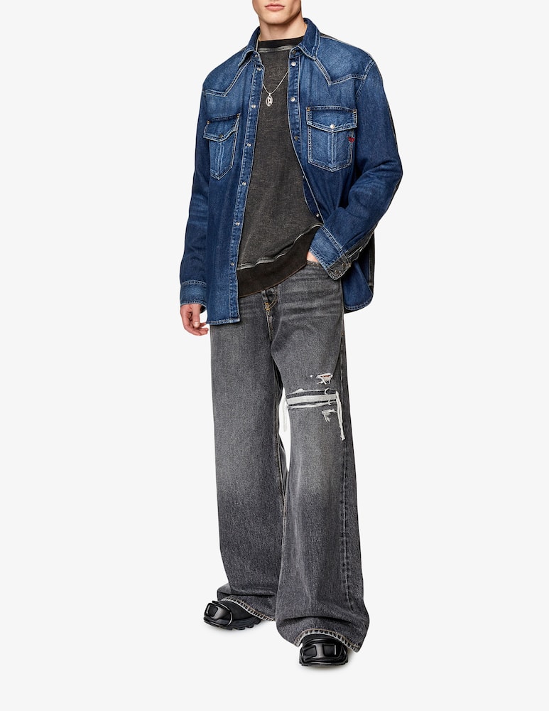 rinascente Diesel Camicia bicolor denim