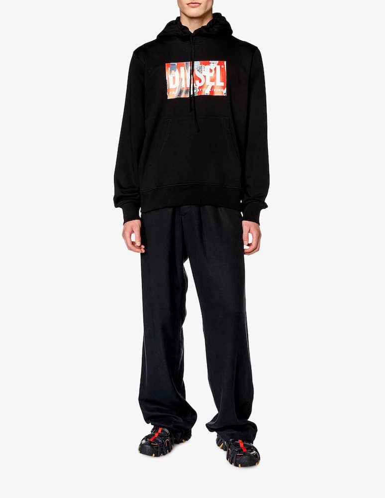 rinascente Diesel Felpa con cappuccio ginn logo graffio