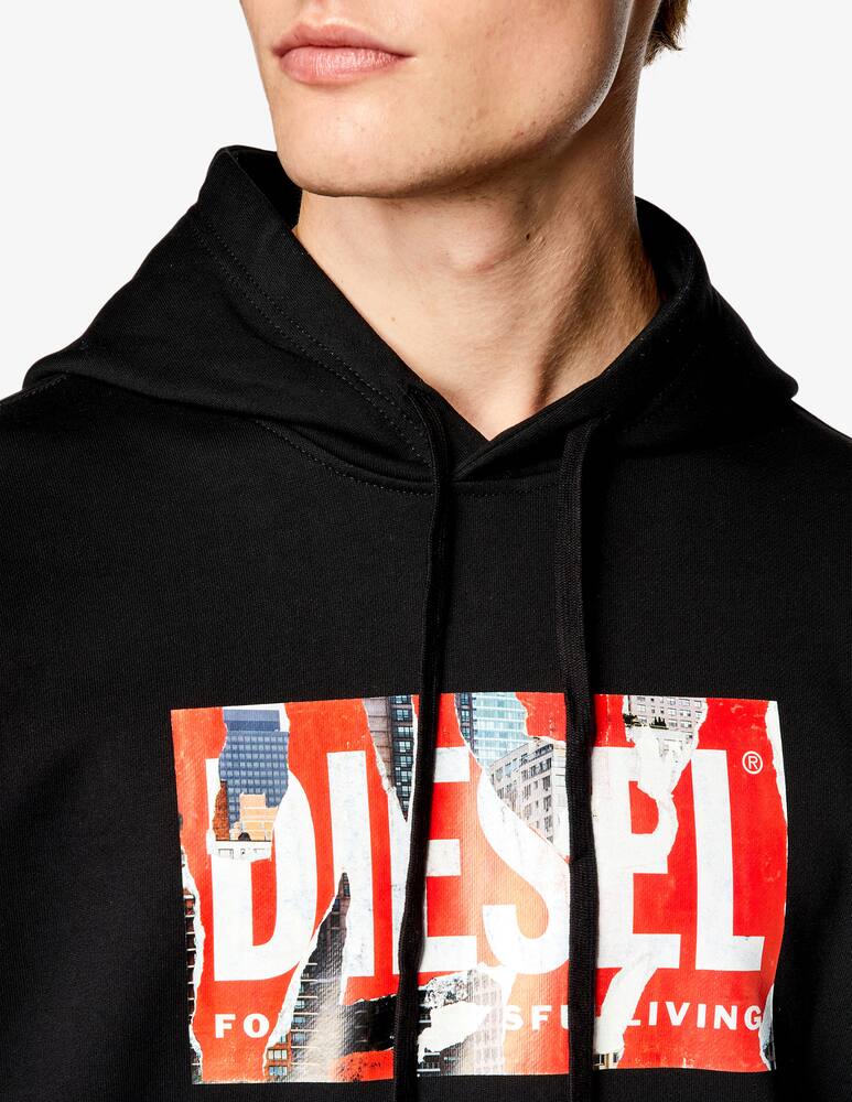 rinascente Diesel Felpa con cappuccio ginn logo graffio