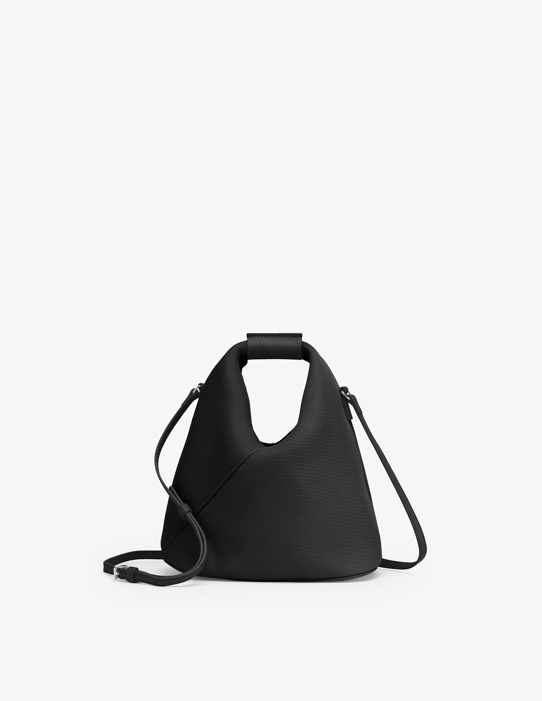 MM6 Maison Margiela Borsa Tote Piccola In Pelle Nera - Autentica Usata (Grado B)