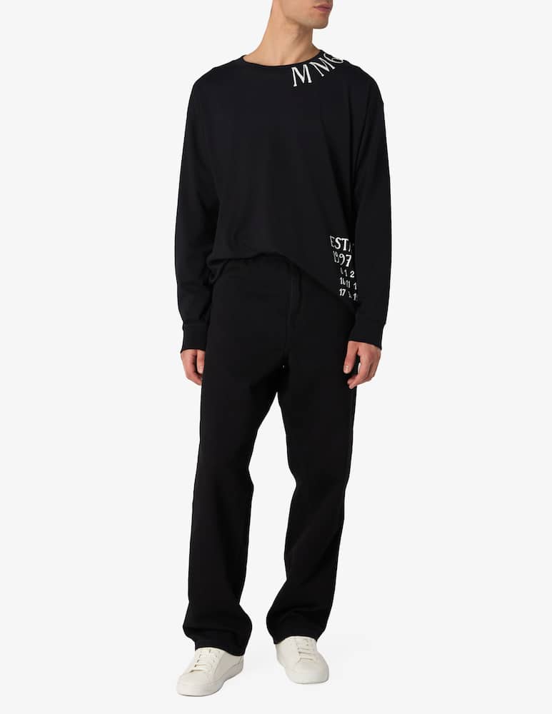 rinascente MM6 Maison Margiela Curved logo long sleeve tee