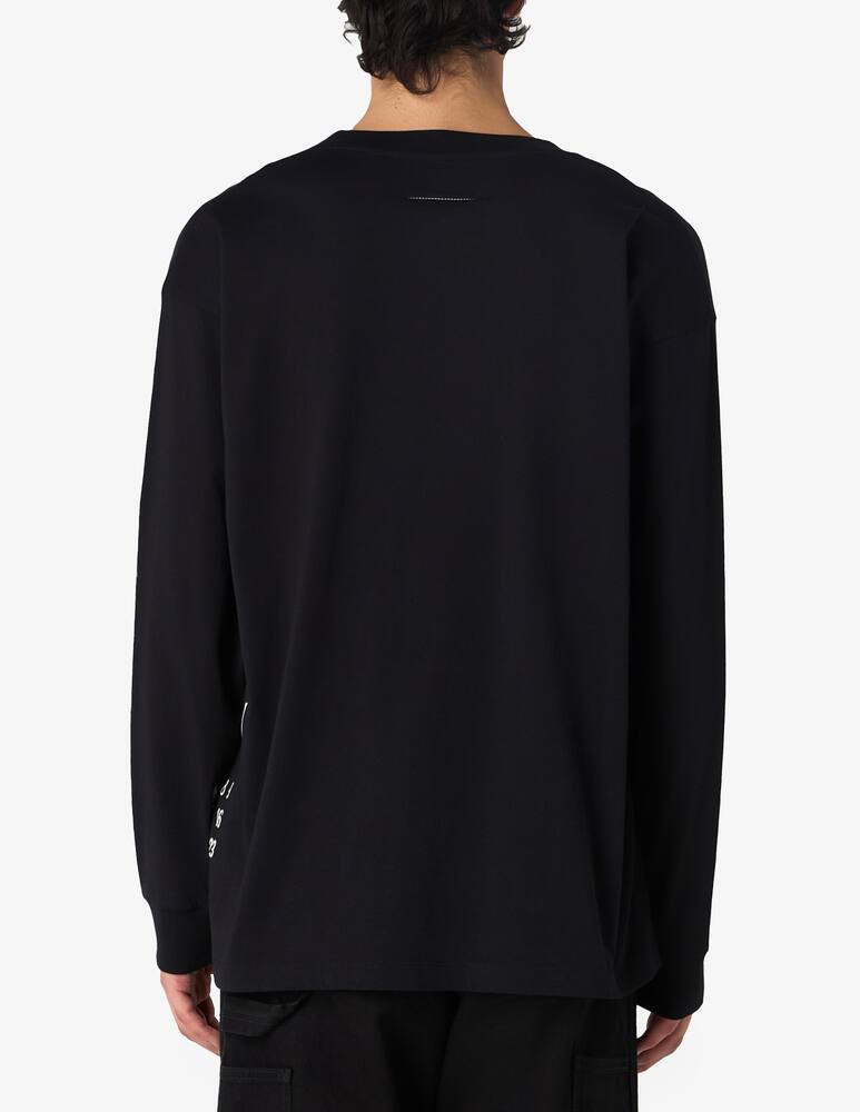 rinascente MM6 Maison Margiela Curved logo long sleeve tee