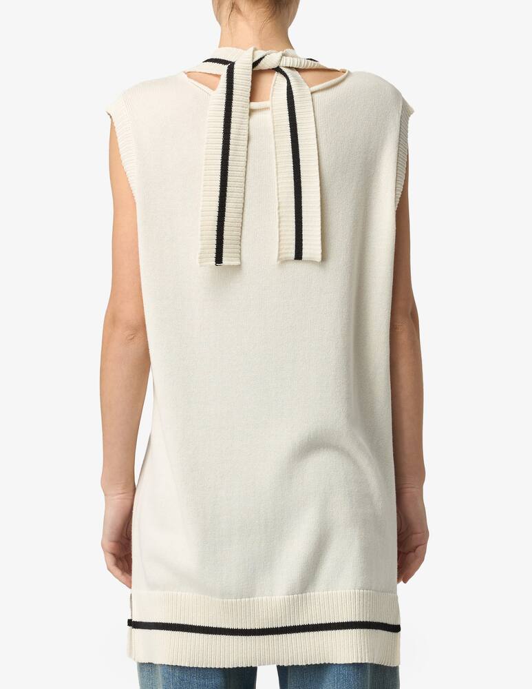 rinascente MM6 Maison Margiela V neck logo dress