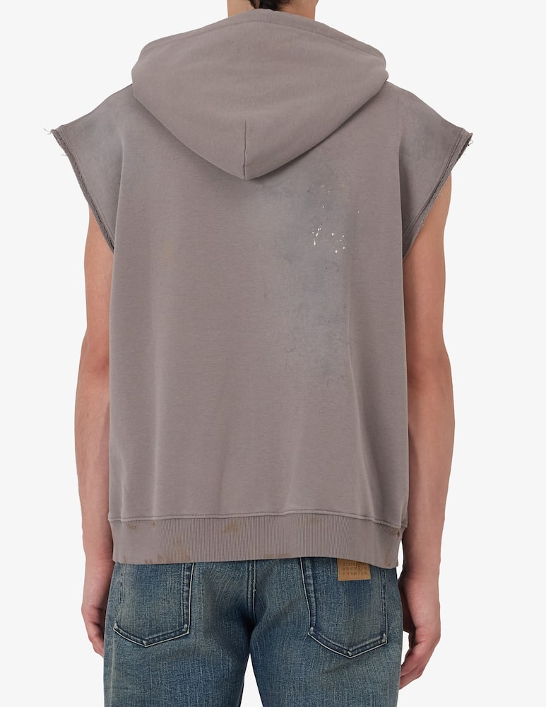 MM6 Maison Margiela Felpa smanicata con zip - immagine 3 MM6 Maison Margiela Felpa smanicata con zip - immagine 3