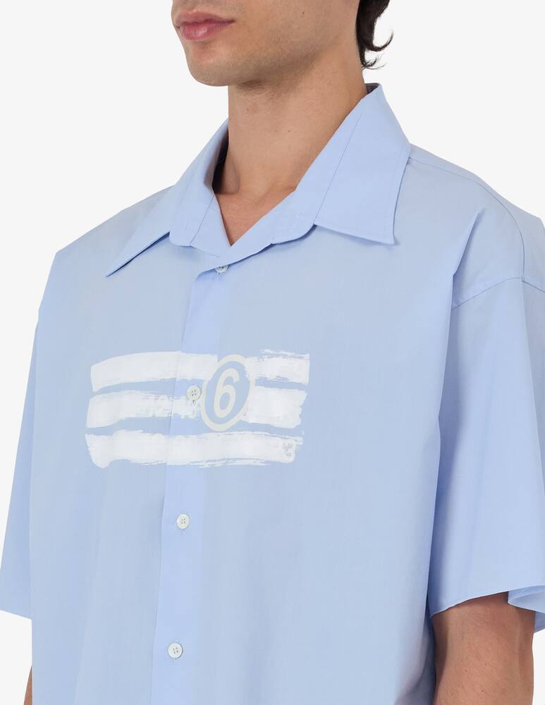 rinascente MM6 Maison Margiela Poplin print shirt