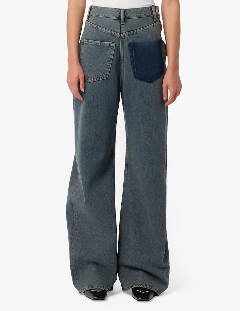 rinascente MM6 Maison Margiela Denim reversible trousers