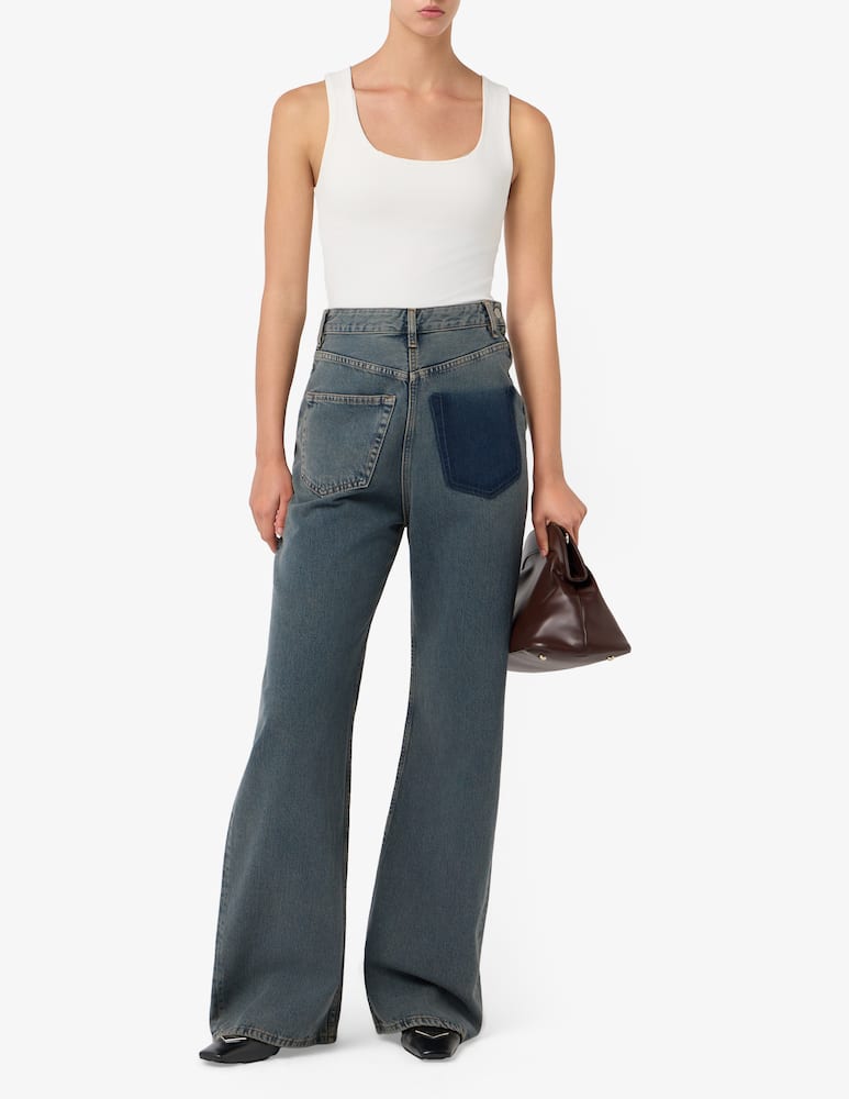 rinascente MM6 Maison Margiela Denim reversible trousers