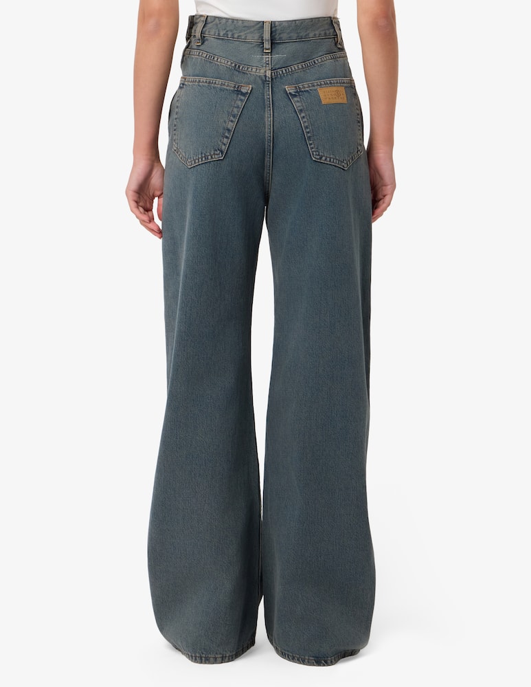 rinascente MM6 Maison Margiela Denim reversible trousers