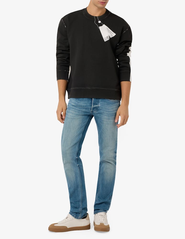 MM6 Maison Margiela Felpa con dettaglio tag - immagine 2 MM6 Maison Margiela Felpa con dettaglio tag - immagine 2