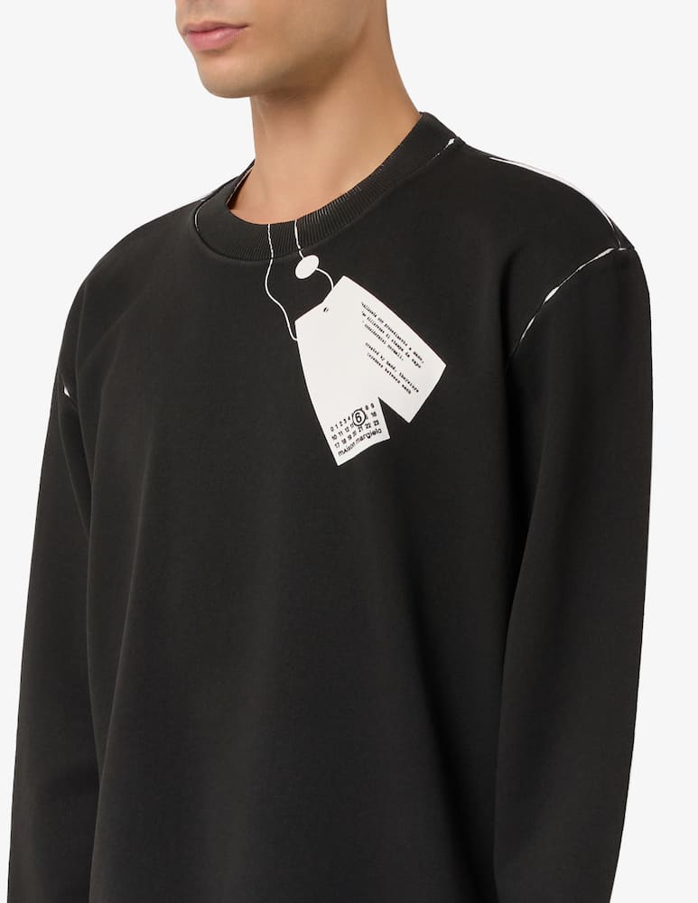 MM6 Maison Margiela Felpa con dettaglio tag - immagine 4 MM6 Maison Margiela Felpa con dettaglio tag - immagine 4