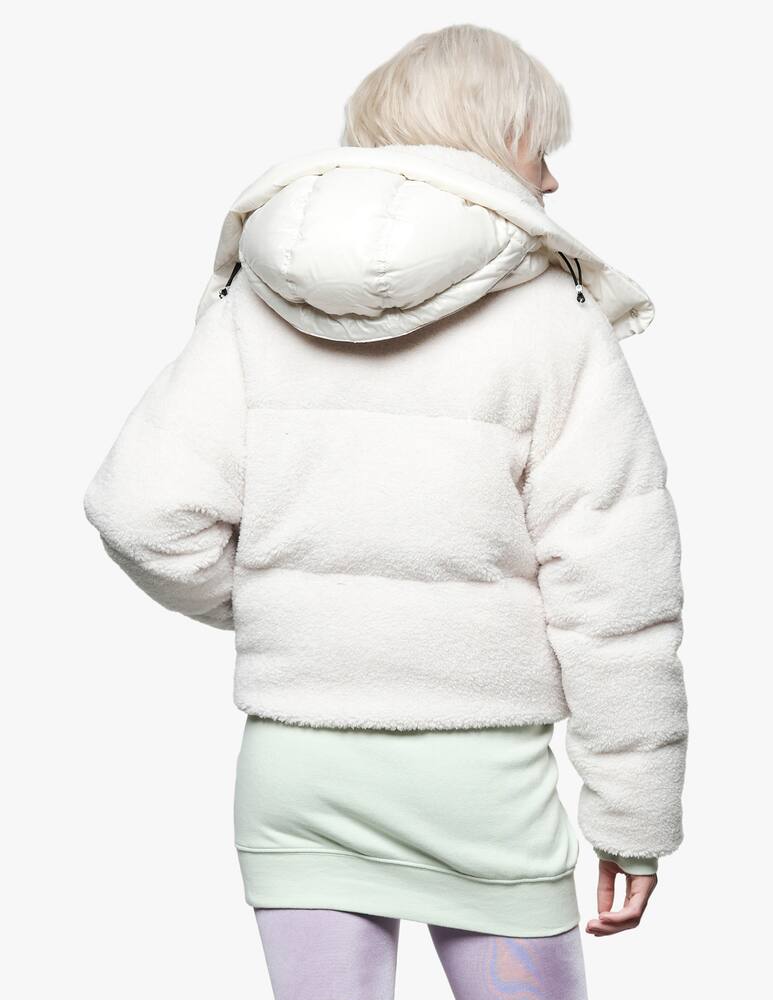 rinascente Duvetica Antares teddy hooded crop down jacket