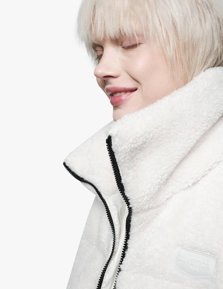 rinascente Duvetica Antares teddy hooded crop down jacket