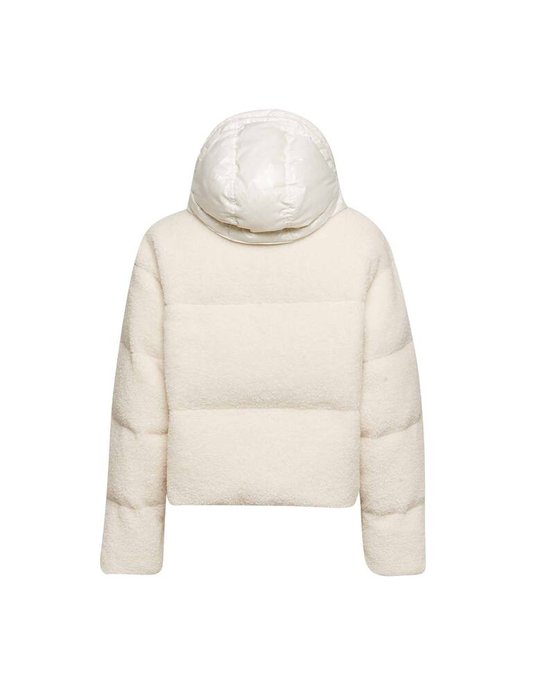 rinascente Duvetica Antares teddy hooded crop down jacket