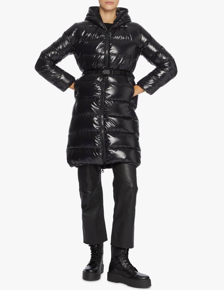 rinascente Duvetica Water-repellent hooded midi down jacket