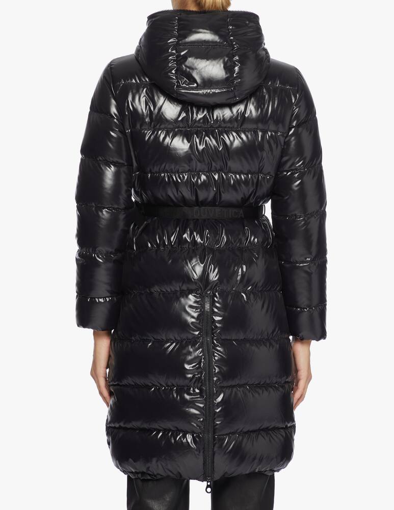 rinascente Duvetica Water-repellent hooded midi down jacket