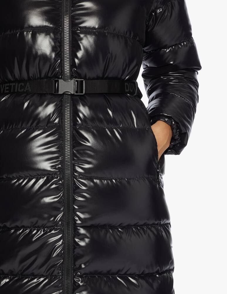 rinascente Duvetica Water-repellent hooded midi down jacket