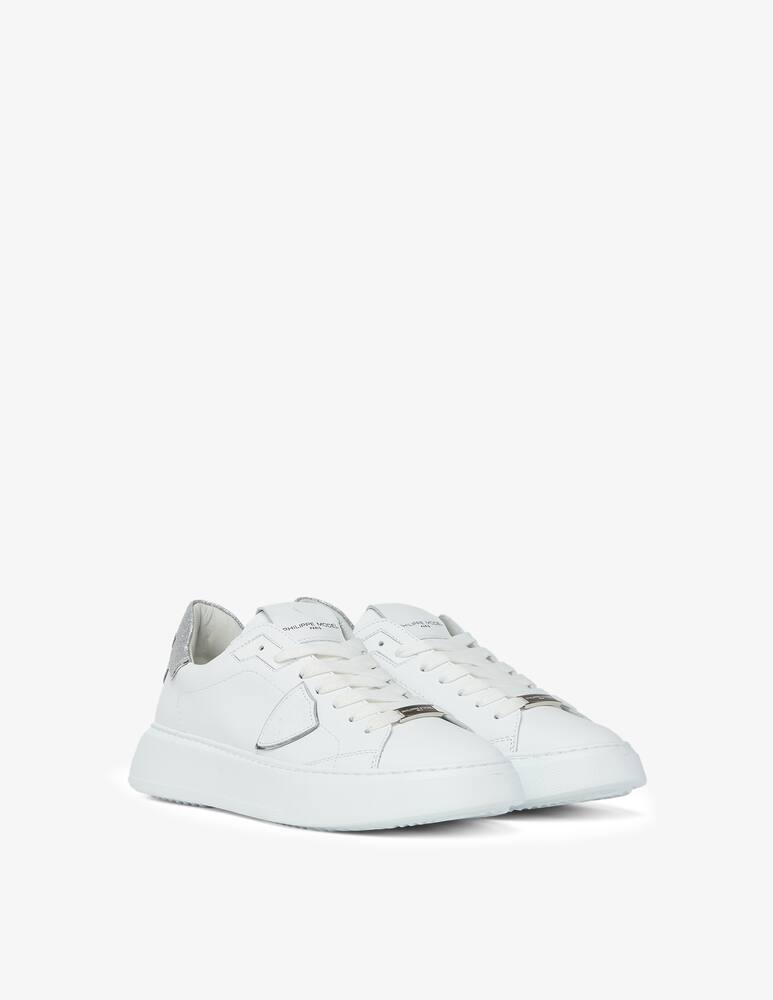 rinascente Philippe Model Sneakers basse glitter retro Temple - Bianco
