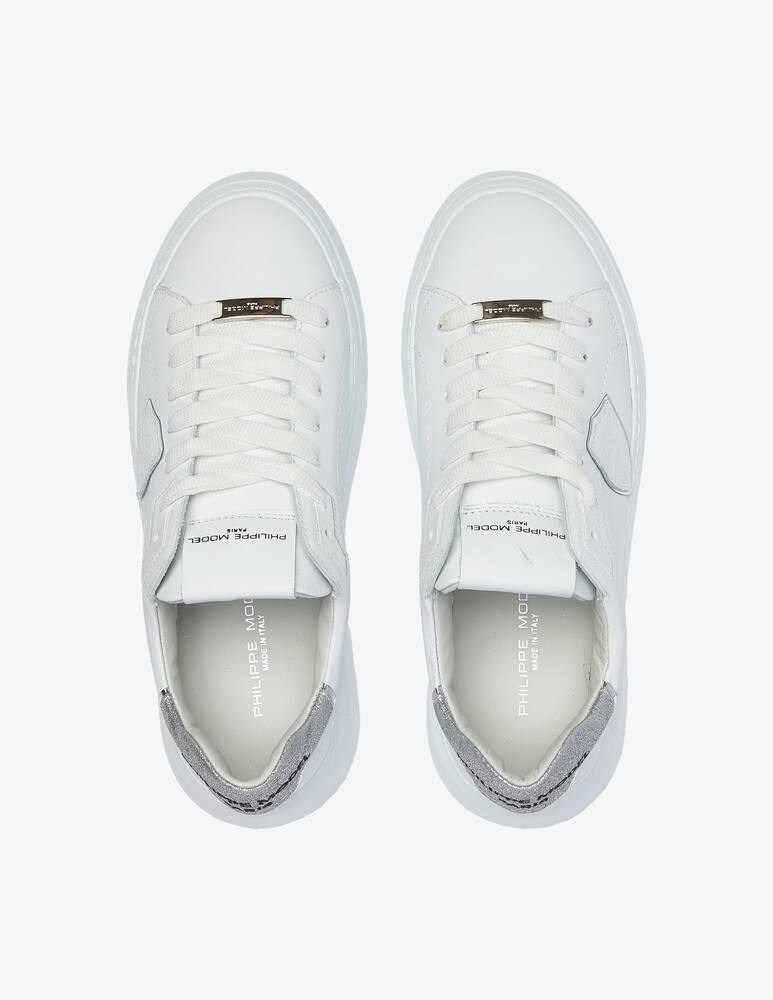rinascente Philippe Model Sneakers basse glitter retro Temple - Bianco