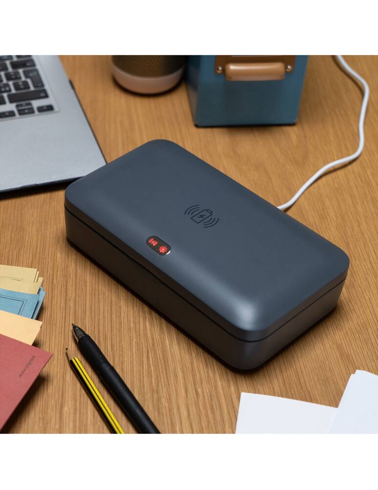 rinascente Kreafunk Lost caricatore wireless and anthracite UV light sterilizer