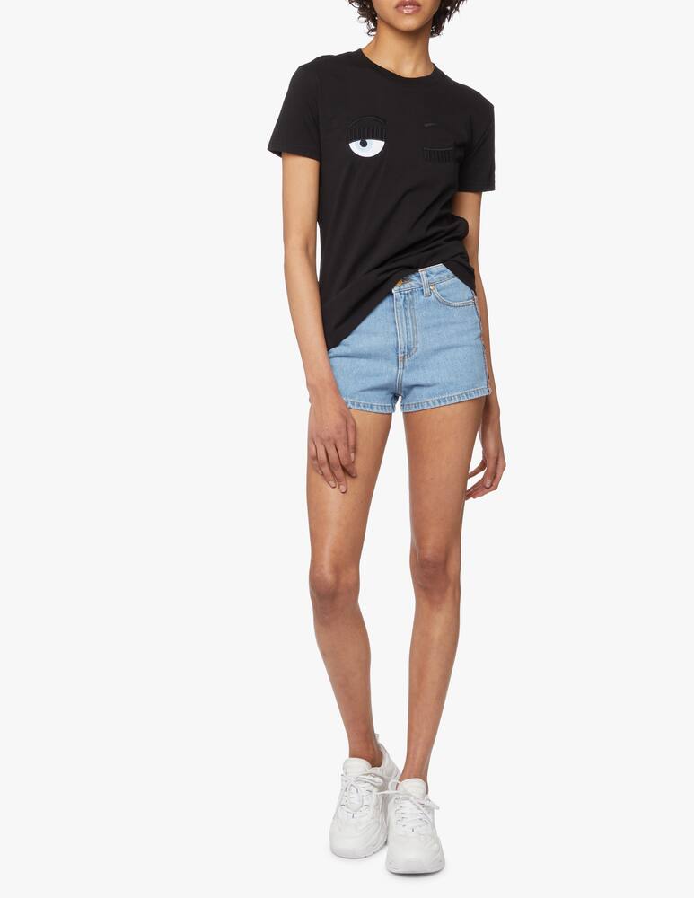 rinascente Chiara Ferragni Pantaloni corti di jeans logomania