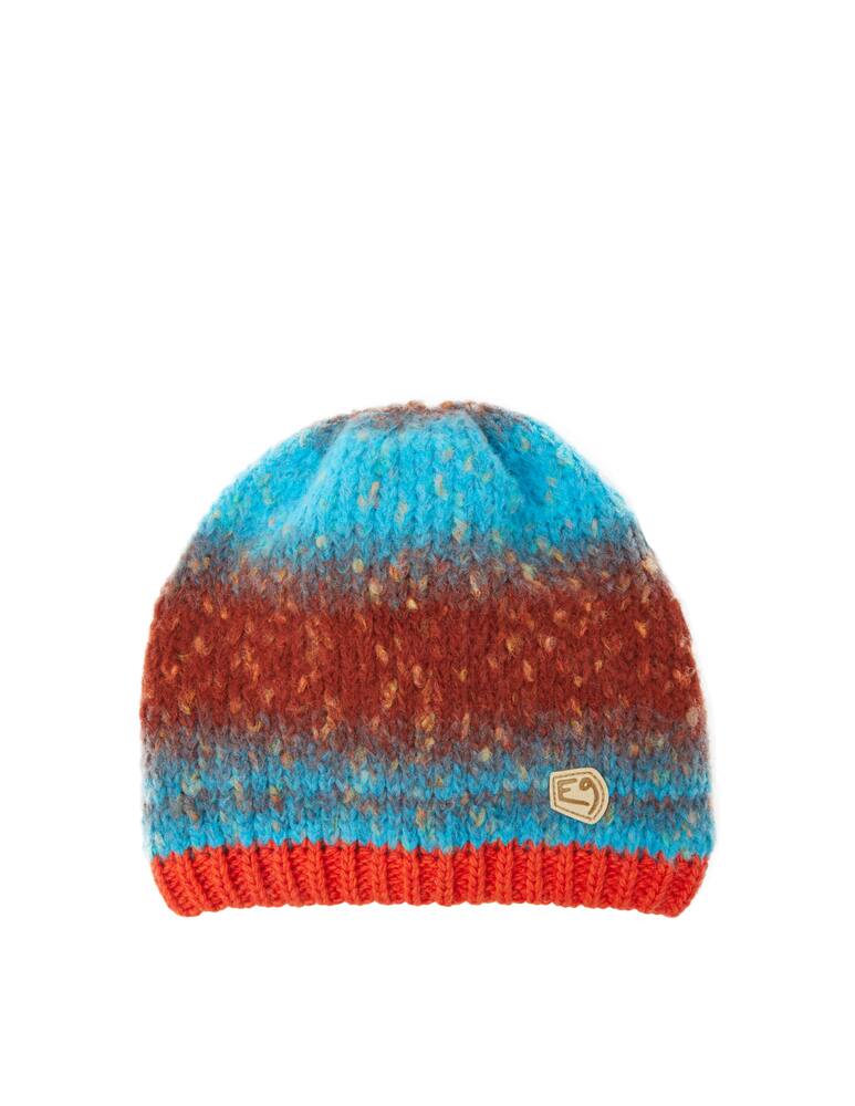 rinascente E9 Knitted etno stripe fleece lining hat - Multi
