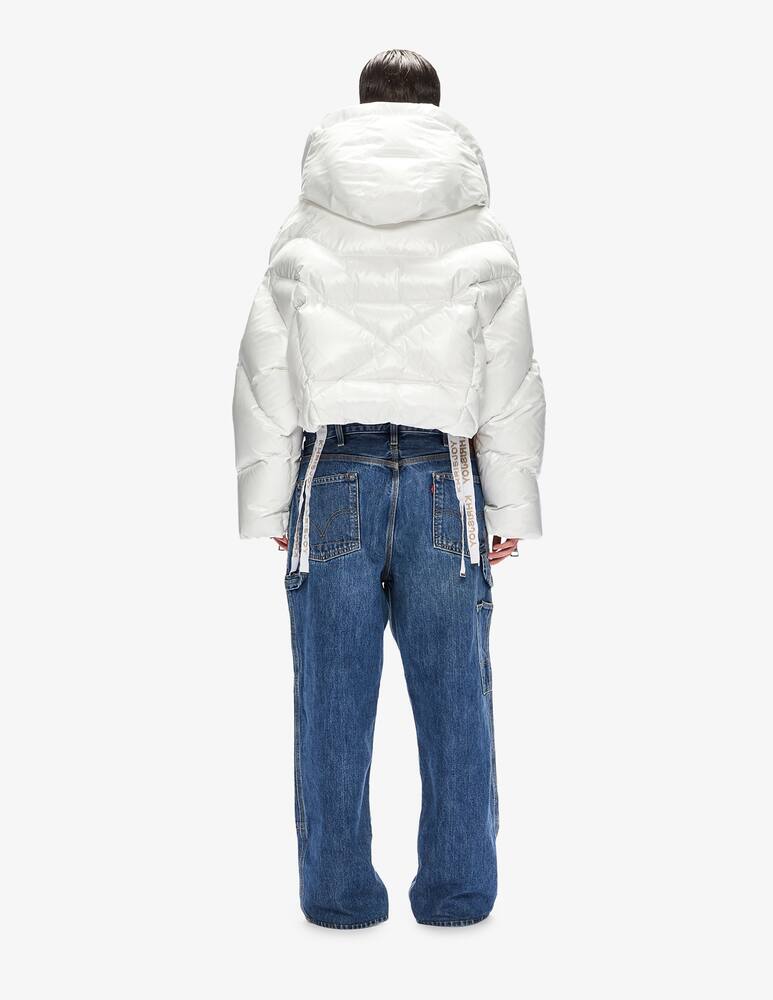 rinascente Khrisjoy Shiny puff cropped jacket - White