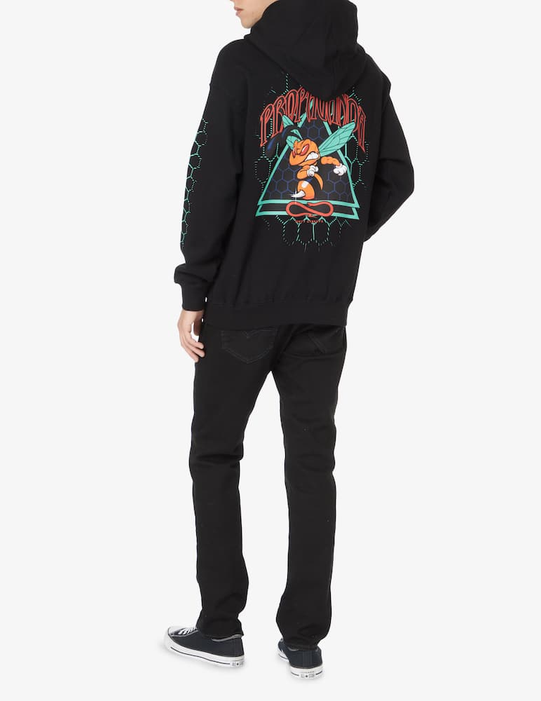 rinascente Propaganda Felpa con cappuccio triangle sting - Nero