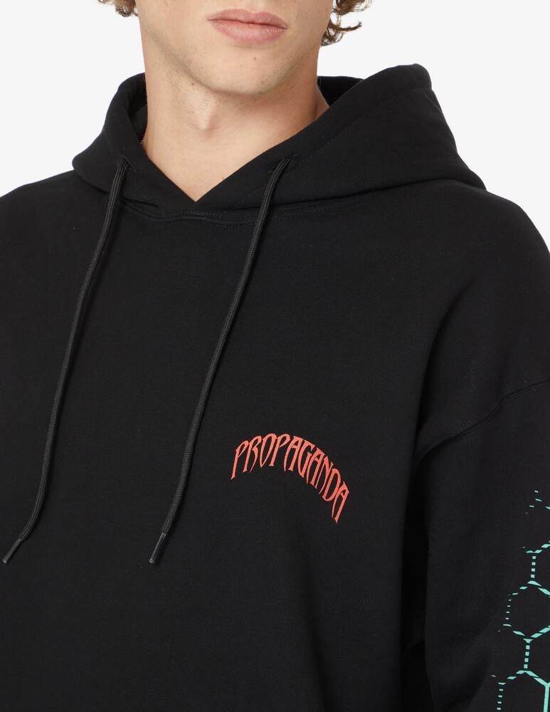 rinascente Propaganda Felpa con cappuccio triangle sting - Nero