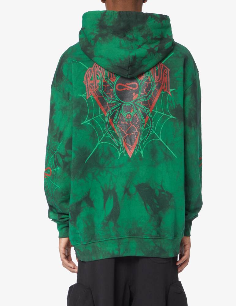 rinascente Propaganda Triangle web tie dye hoodie - Green