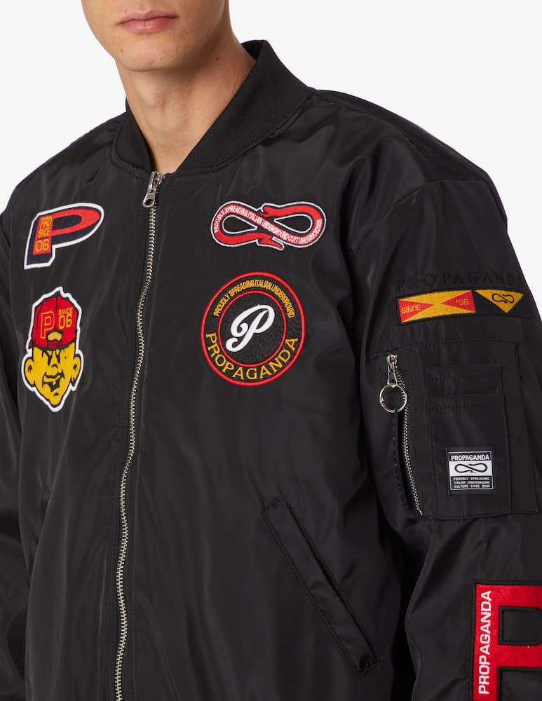 rinascente Propaganda Giacca bomber con patch - Nero