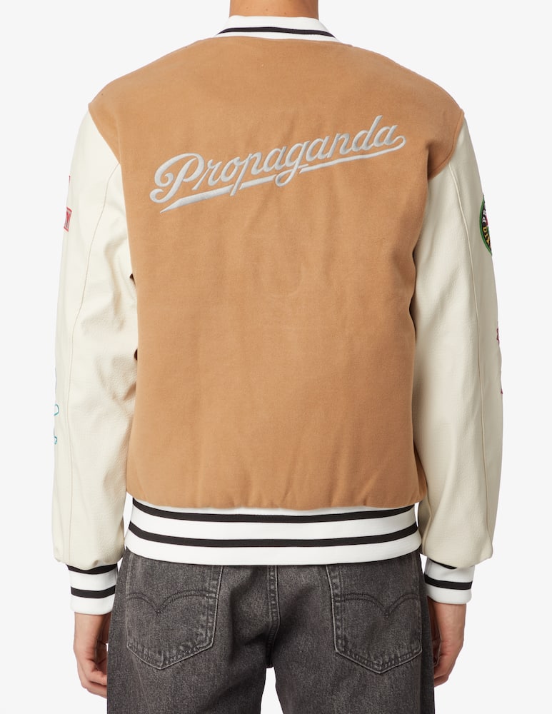 rinascente Propaganda Giacca bomber varsity patch gothic - Beige