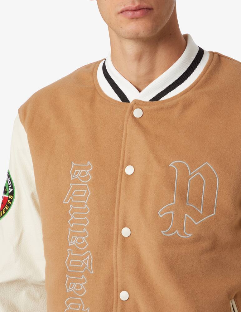 Propaganda Varsity patch gothic bomber jacket - Beige - picture 4 Propaganda Varsity patch gothic bomber jacket - Beige - picture 4