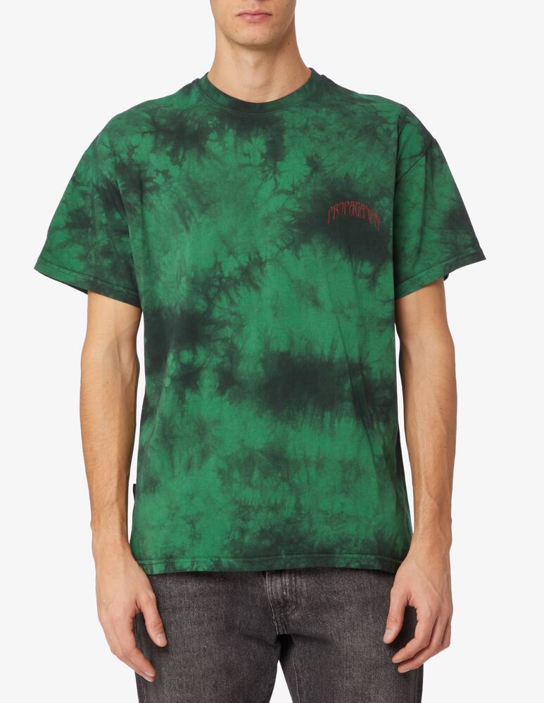 Propaganda Triangle web tie dye t-shirt - Green - picture 1 Propaganda Triangle web tie dye t-shirt - Green - picture 1