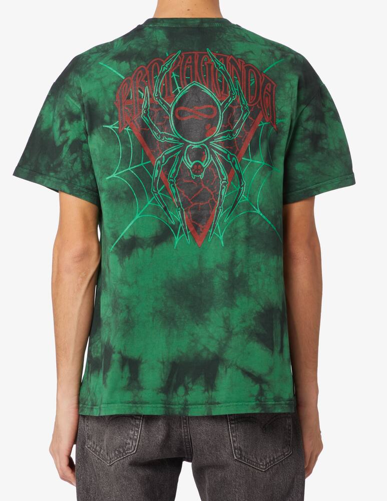 Propaganda Triangle web tie dye t-shirt - Green - picture 3 Propaganda Triangle web tie dye t-shirt - Green - picture 3