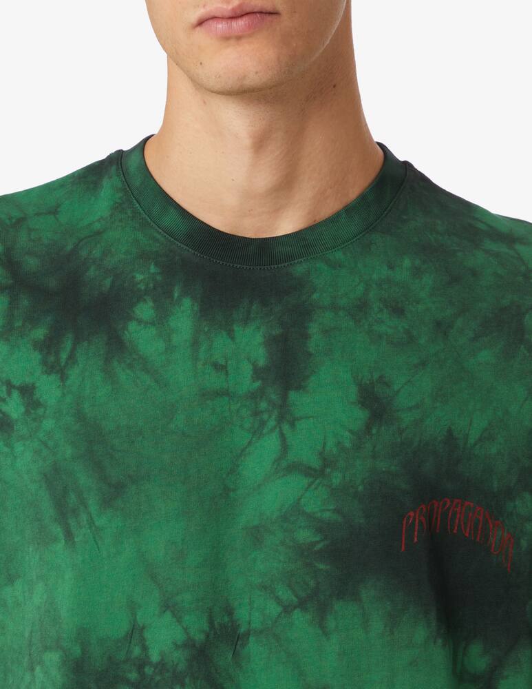 Propaganda Triangle web tie dye t-shirt - Green - picture 4 Propaganda Triangle web tie dye t-shirt - Green - picture 4