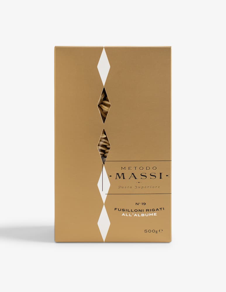 Metodo Massi Fusilloni Rigati all'albume N. 19 500g - immagine 1 Metodo Massi Fusilloni Rigati all'albume N. 19 500g - immagine 1