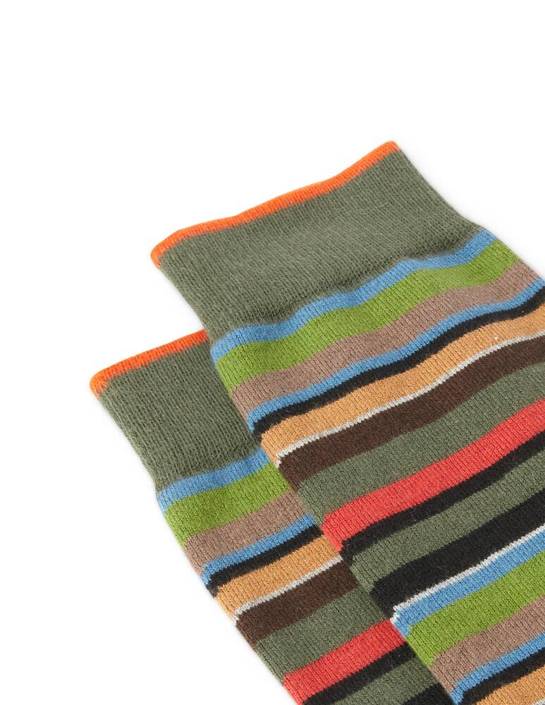 rinascente Gallo Calze in cotone e cashmere con micro riga