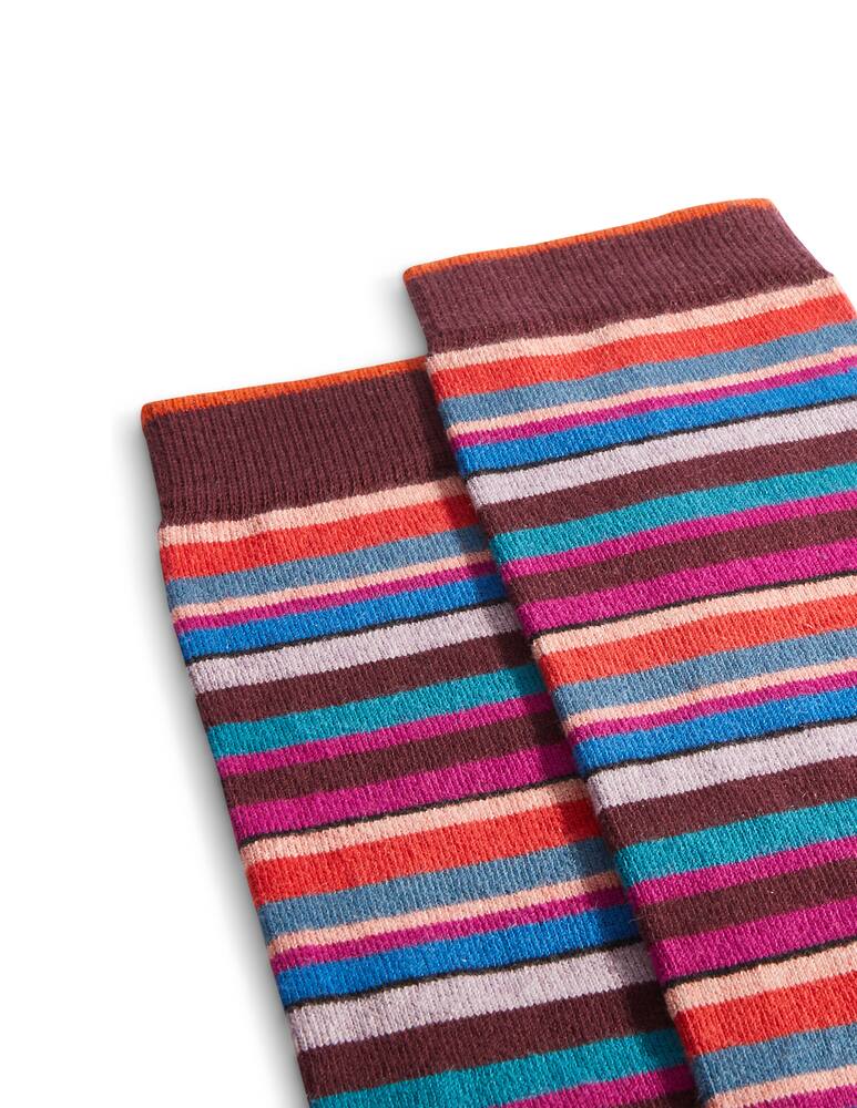 rinascente Gallo Cotton cashmere micro striped socks