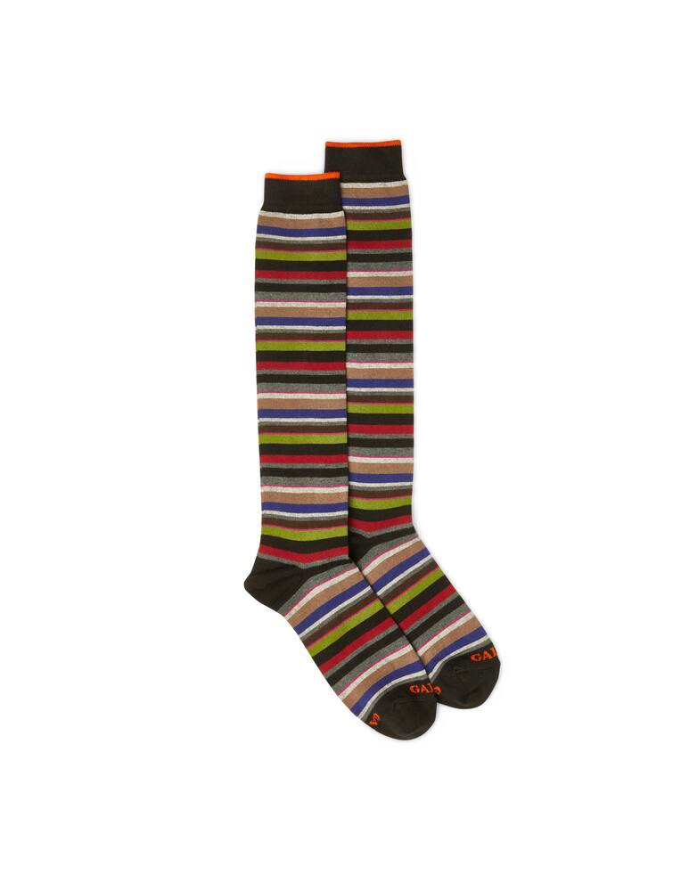 Gallo Calze in cotone e cashmere con micro riga - immagine 1