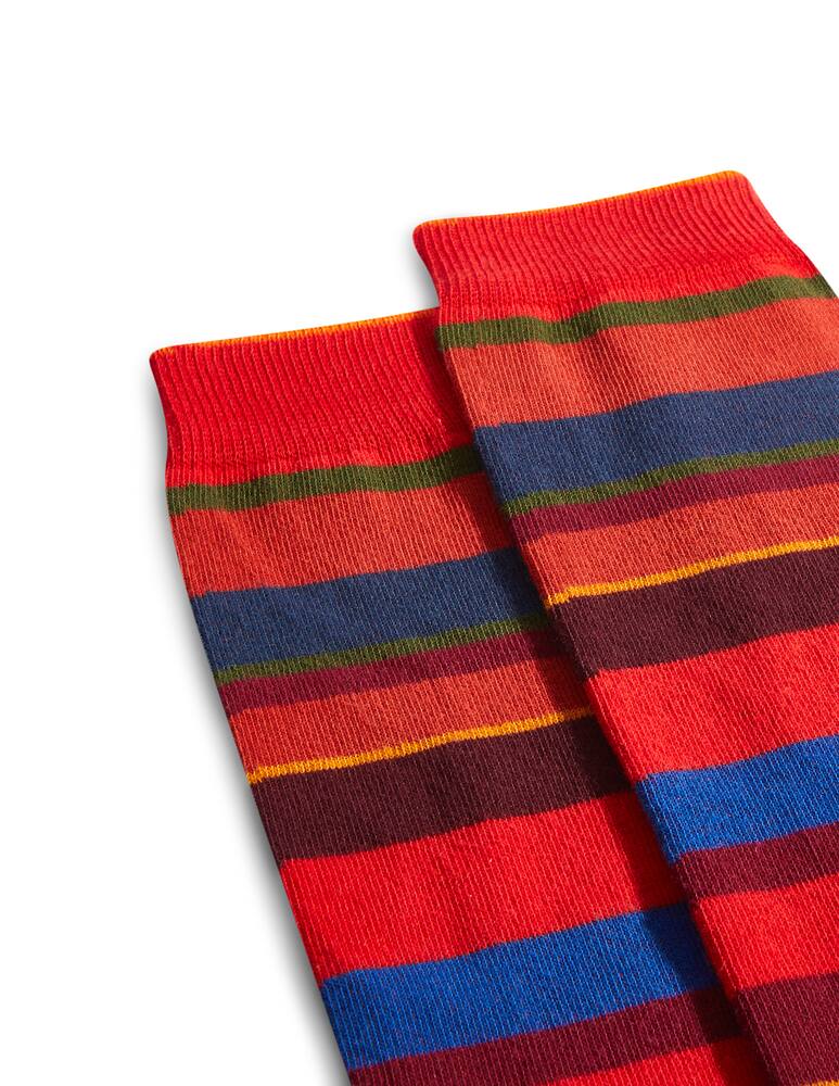 rinascente Gallo Calze in cotone con riga multicolor