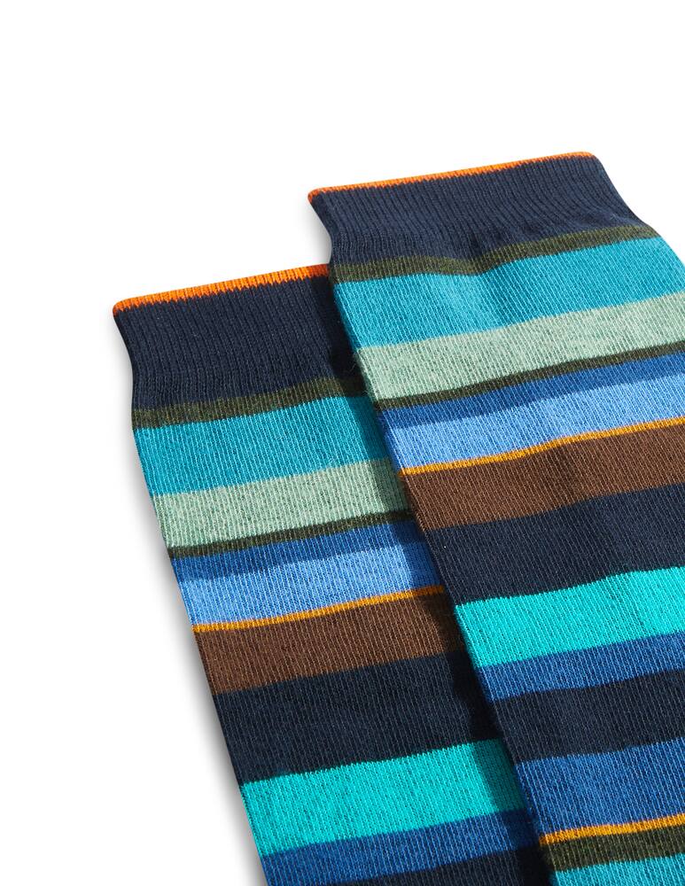 rinascente Gallo Calze in cotone con riga multicolor