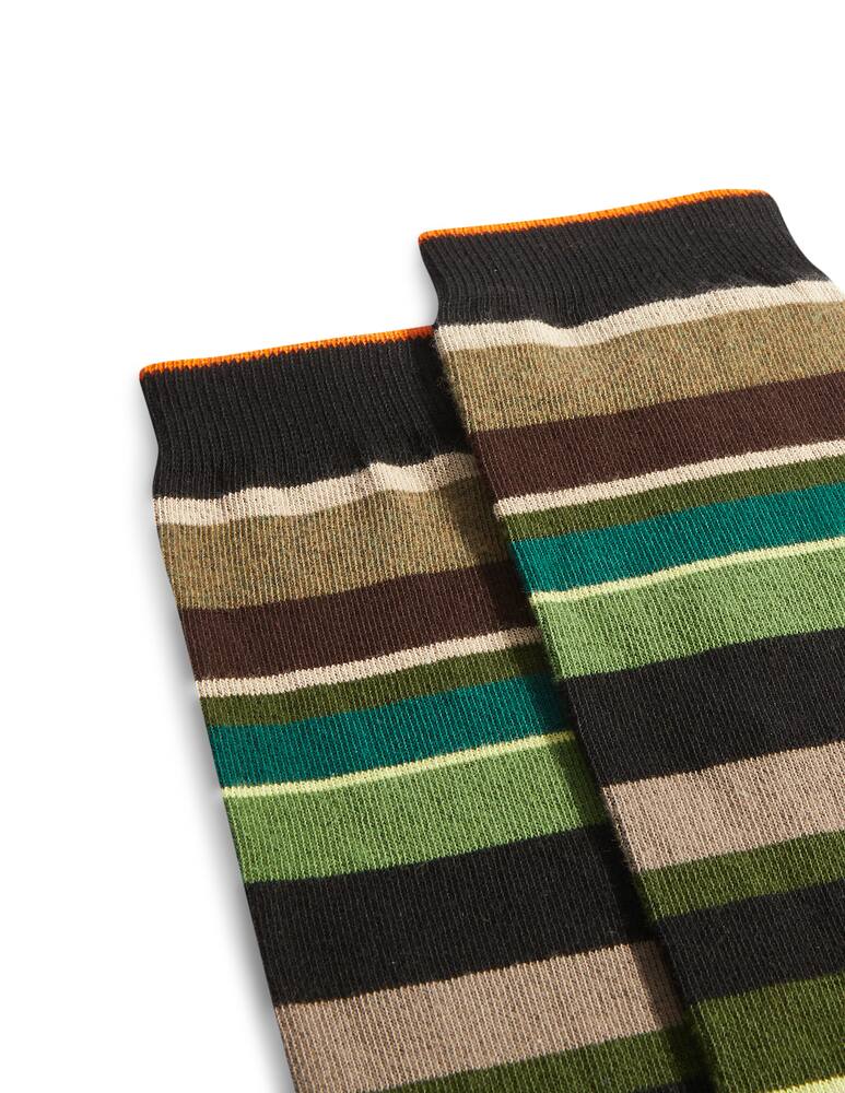 rinascente Gallo Calze in cotone con riga multicolor