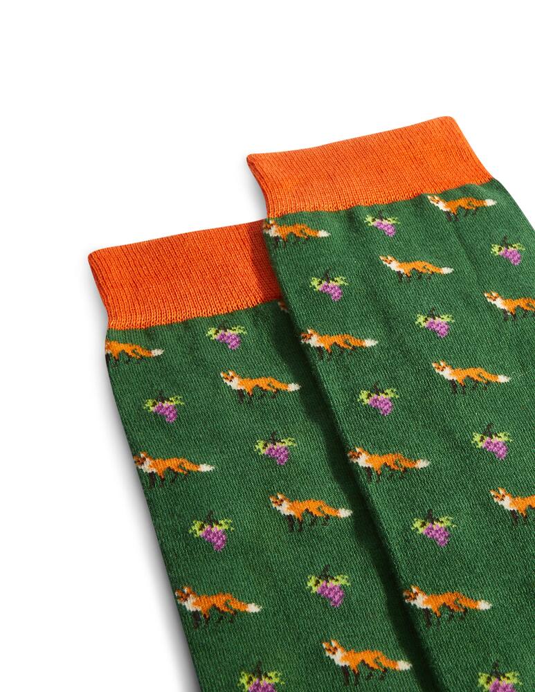 rinascente Gallo Calze in cotone volpe e uva