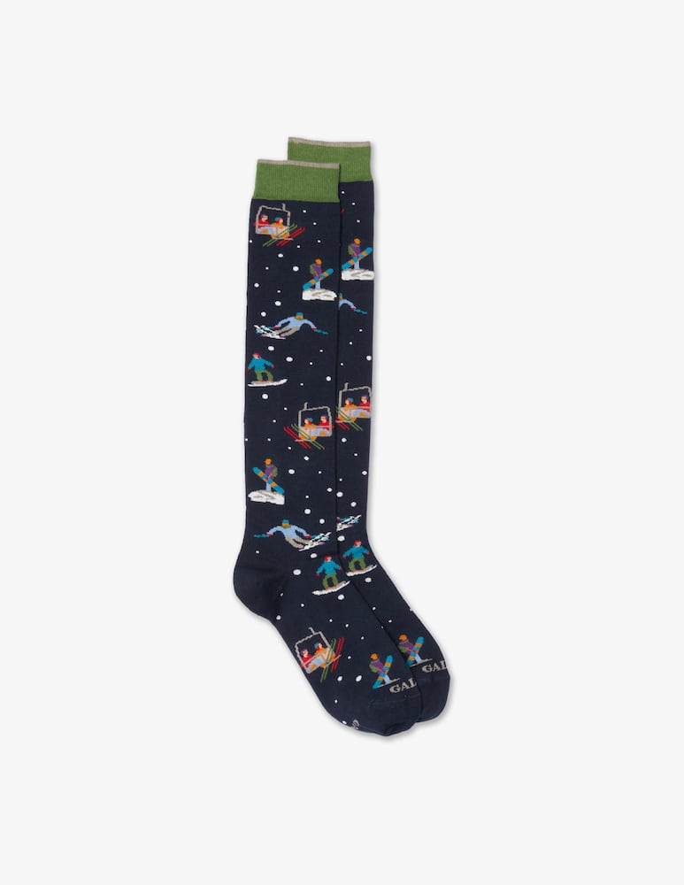 Gallo Skiers pattern socks - Multicolor - picture 1 Gallo Skiers pattern socks - Multicolor - picture 1