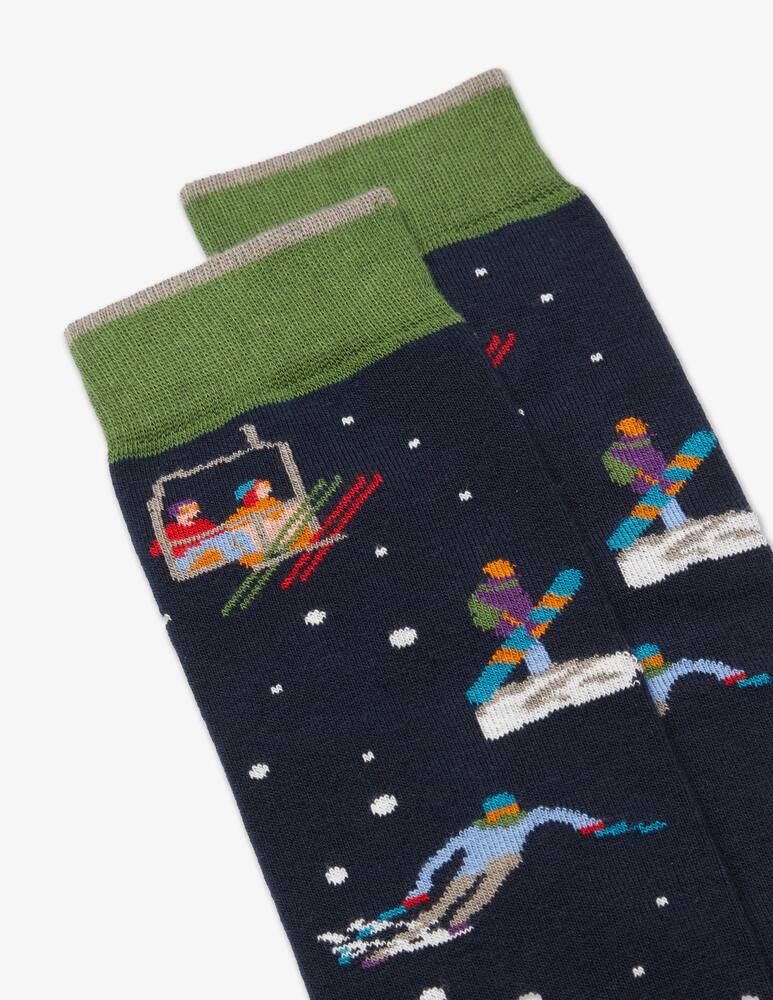 Gallo Skiers pattern socks - Multicolor - picture 2 Gallo Skiers pattern socks - Multicolor - picture 2