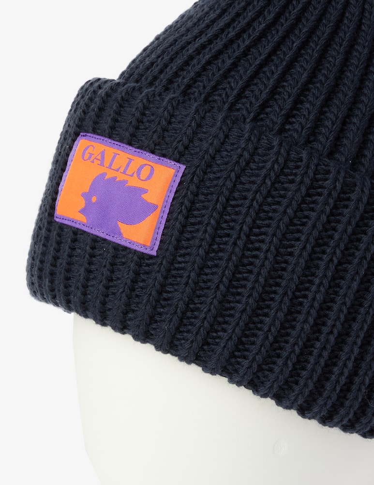rinascente Gallo Double cuff beanie - Blue