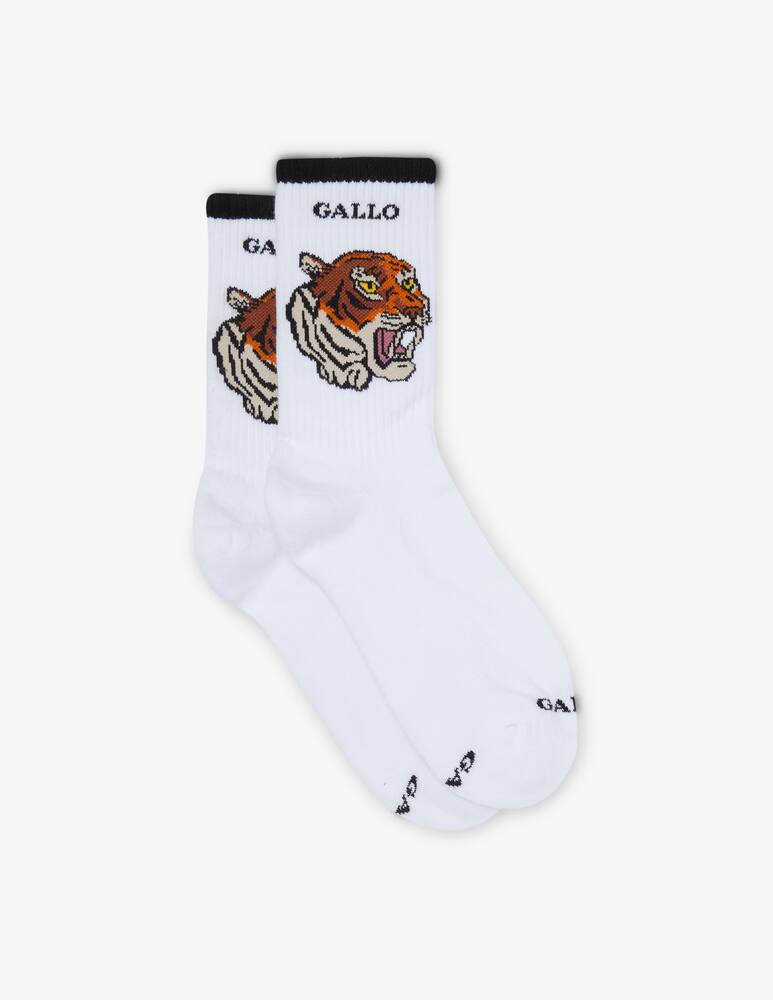 rinascente Gallo Tiger cny terry socks - White